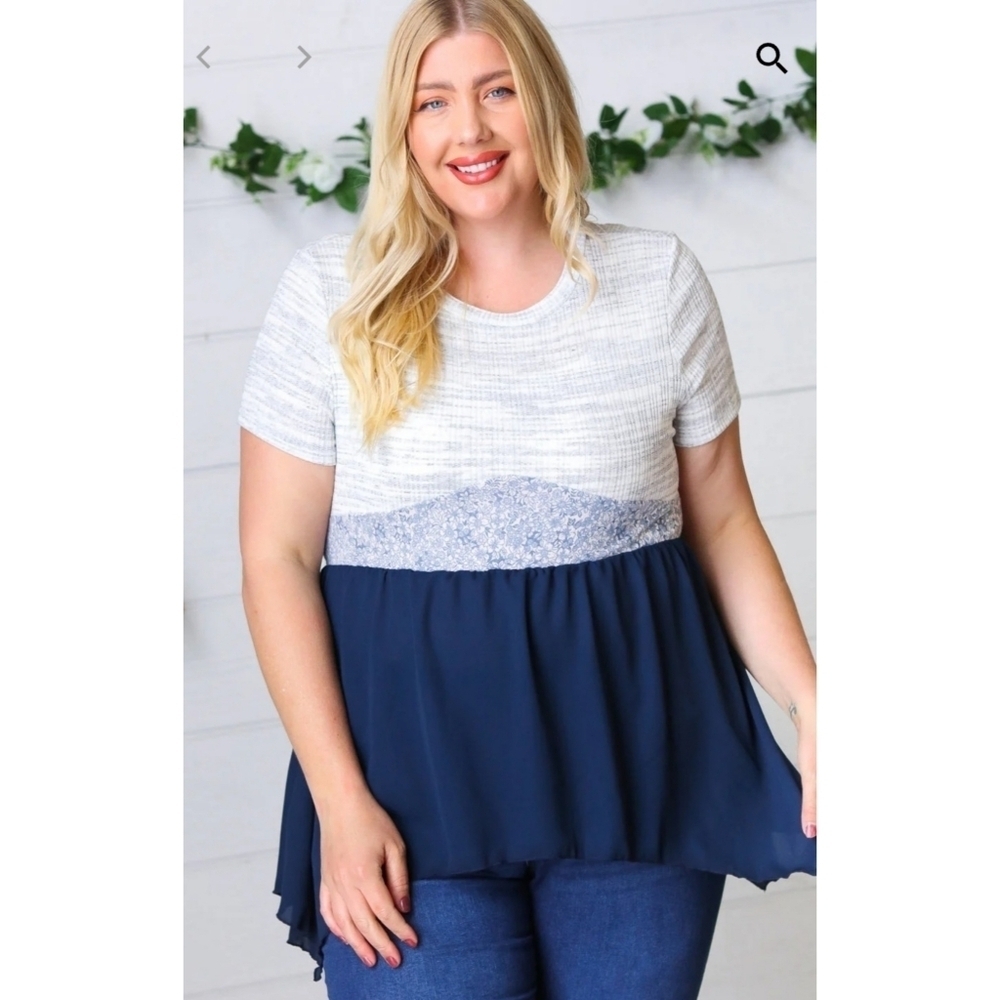Woman's Floral Babydoll Shirt